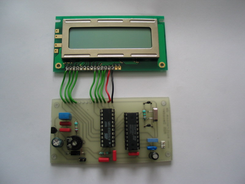PCB with LCD connected