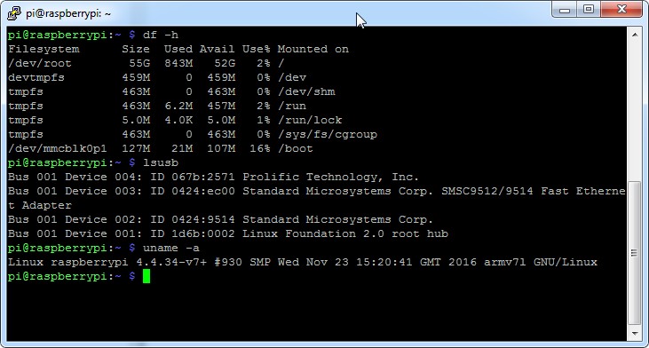 64GB piDrive with Debian