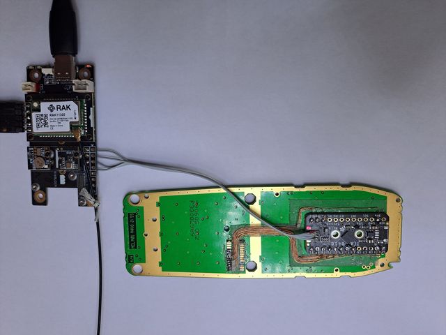 Nokia UI module UE4S with Adafruit TCA8418 keypad driver.
