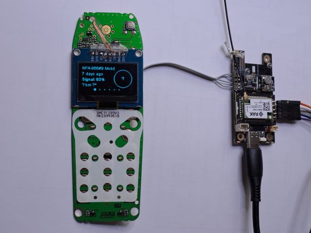 RAK19007 WisBlock with RAK11300+RAK1906+RAK12002 and Waveshare 1.3inch OLED during firmware modification/development.